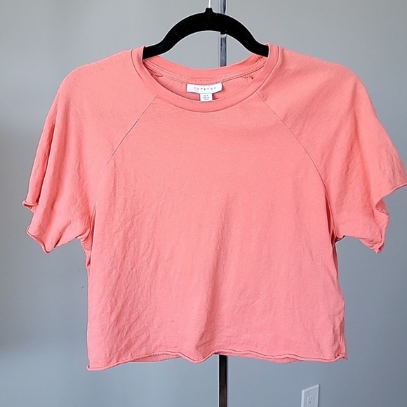 Topshop Raglan Crop Tee - Picture 1 of 6